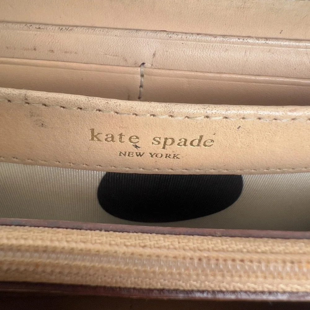 Kate Spade Wallet Womens One Size Black‎ Leather Zip Around Tassel Credit Card
